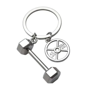 Gym Keychain with Dumbbell Design