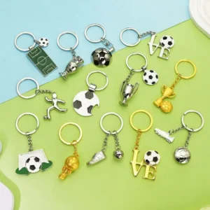 Metal Soccer Ball Keychain 1