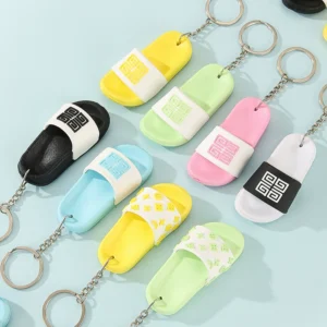 Silicone Pendant Shoes Shape Sandals Key Ring