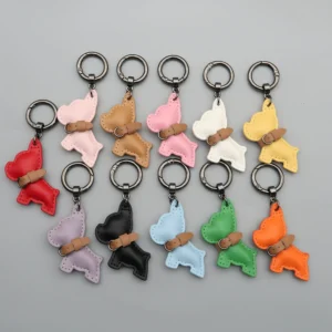 Dog Designer Luxury PU Leather KeyChain