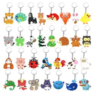 Eco-Friendly PVC Cartoon Animal Keychain