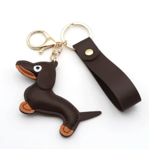 Decoration Pendant Leather Dog Keychain Bag Charm