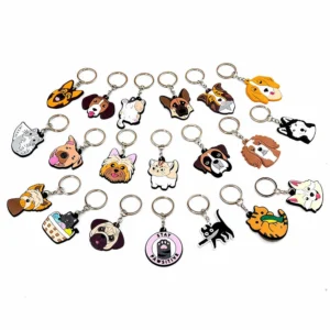 Comparison of metal, PVC, and acrylic keychains for bulk orders