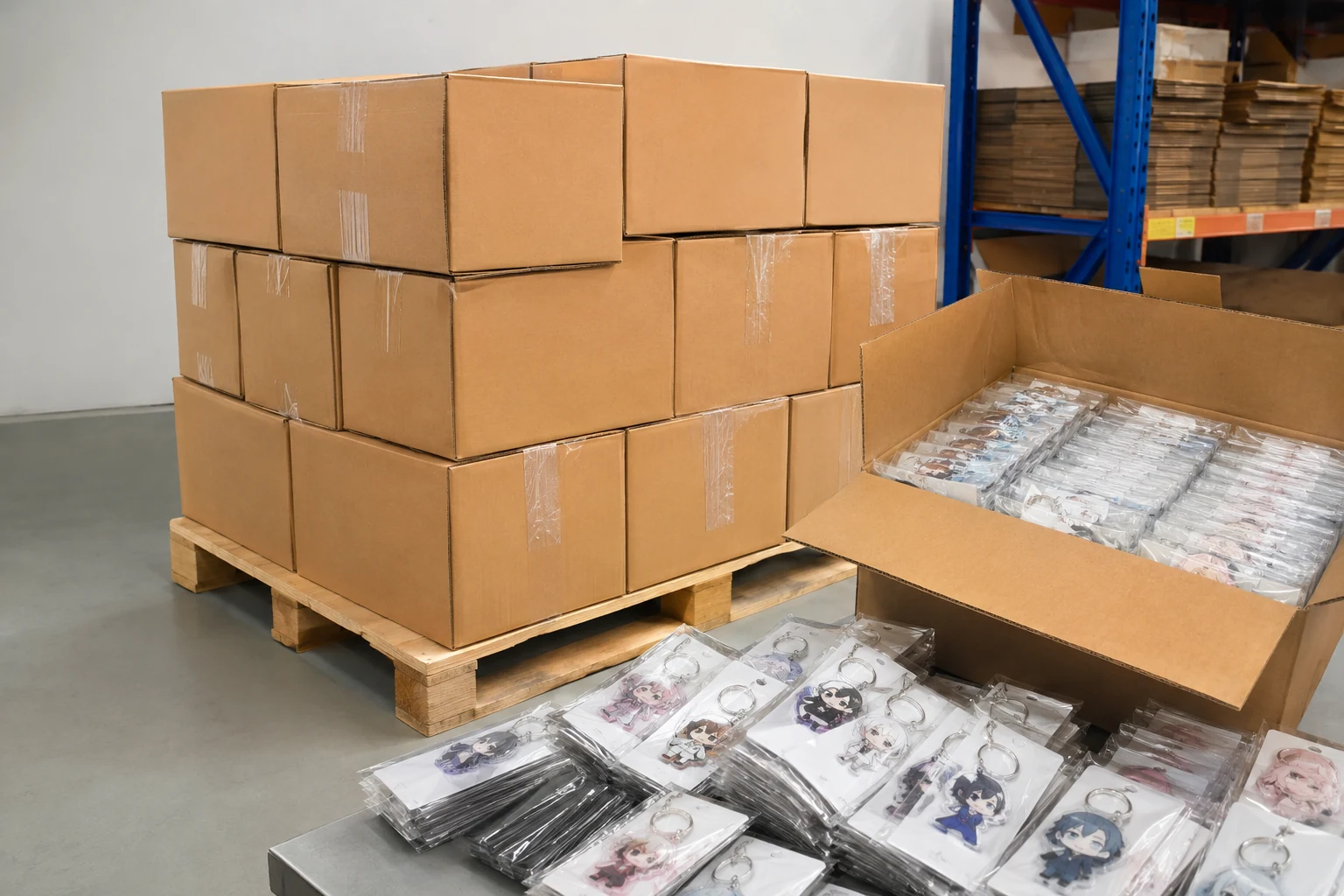 custom acrylic keychain export packaging