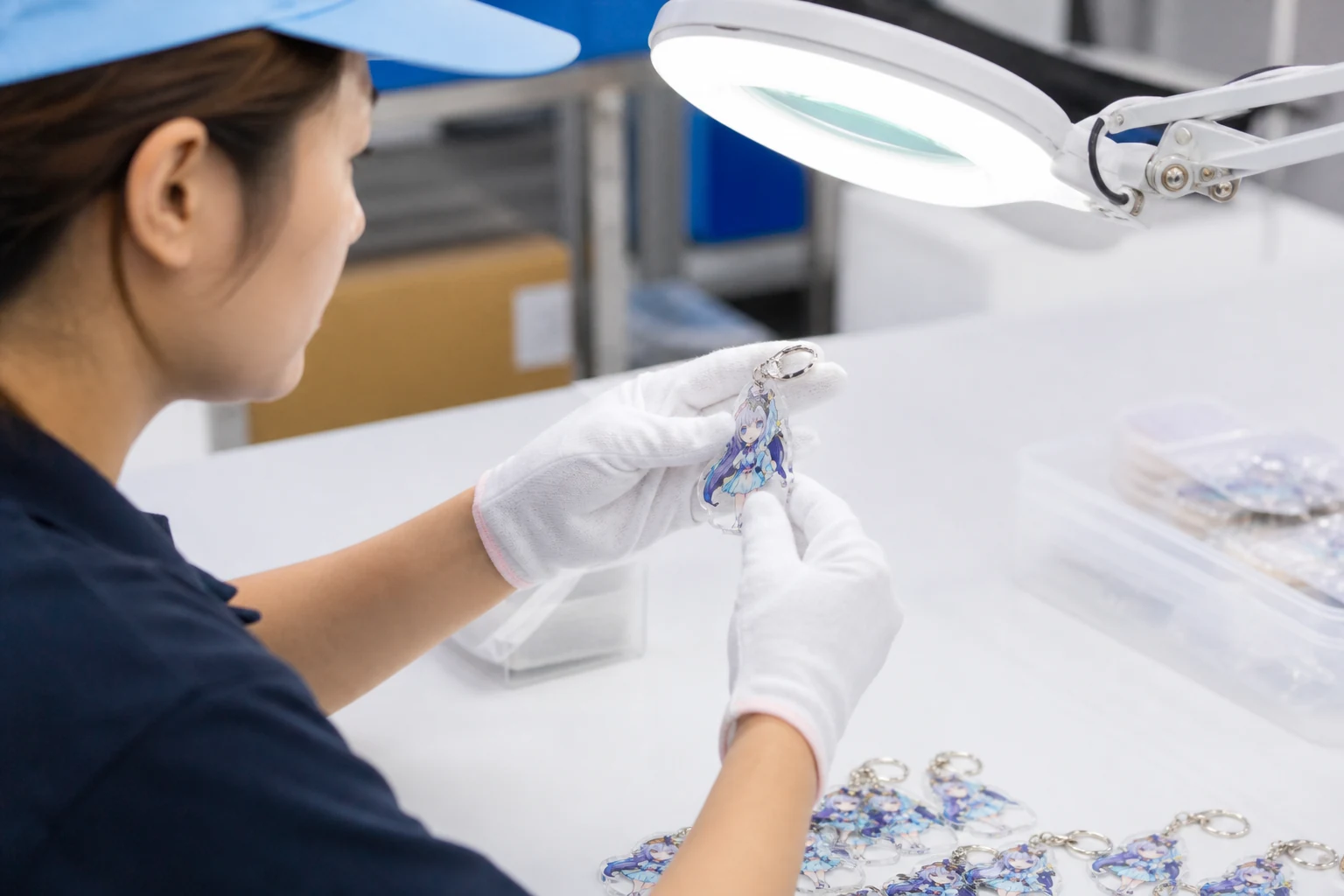 custom acrylic keychain quality inspection