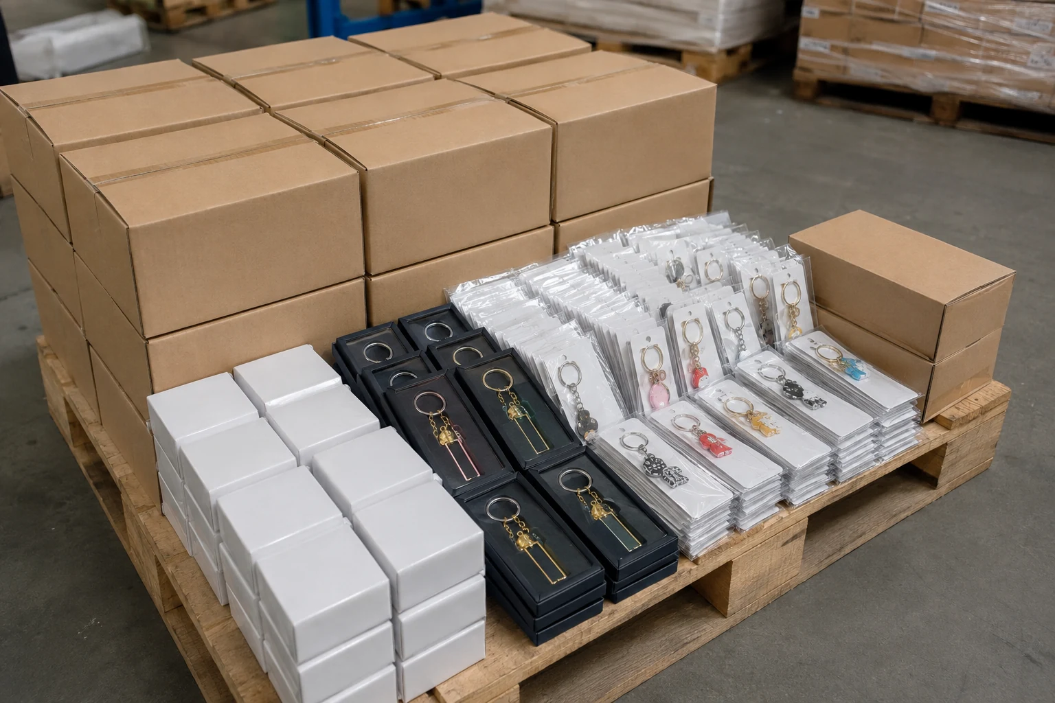 custom keychain packaging export shipping