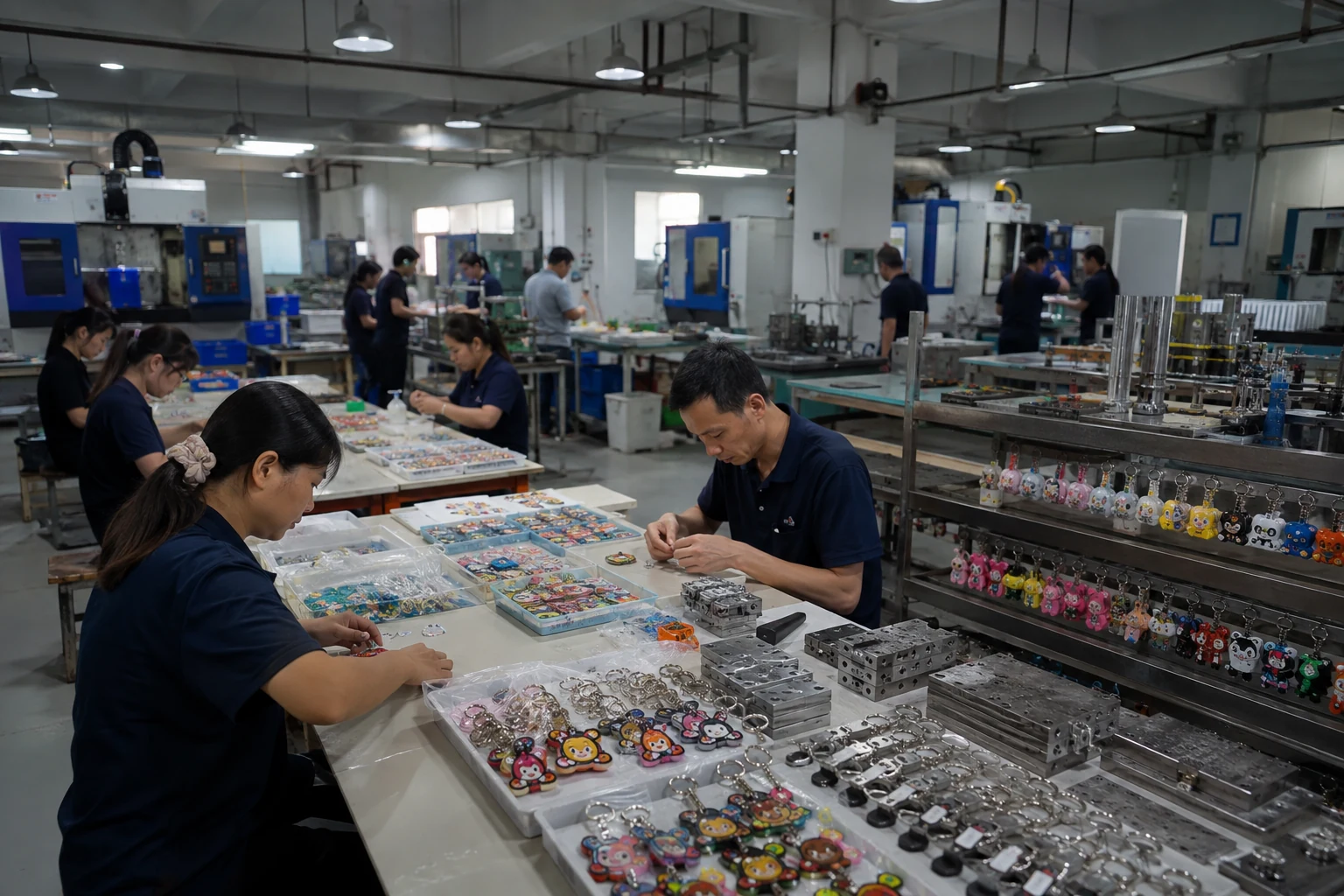 custom keychains China factory production