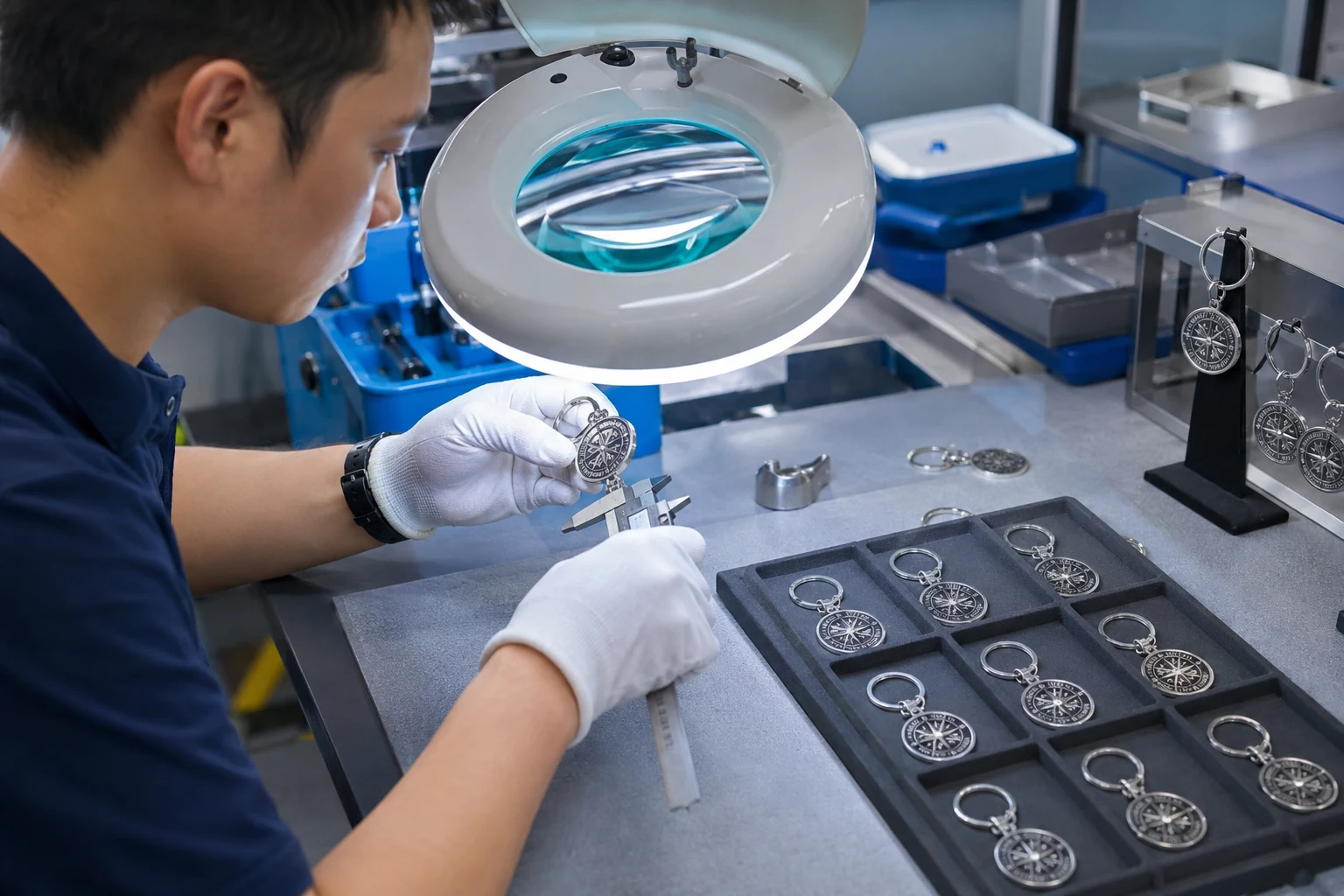 custom metal keychain quality control