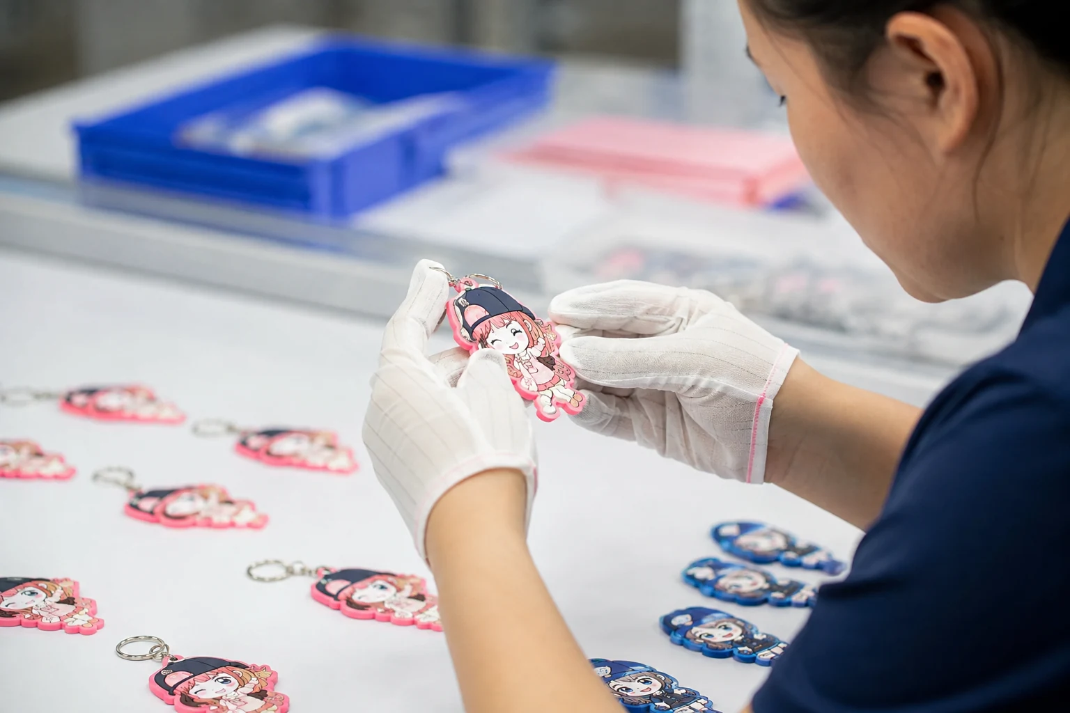 custom PVC keychain quality inspection