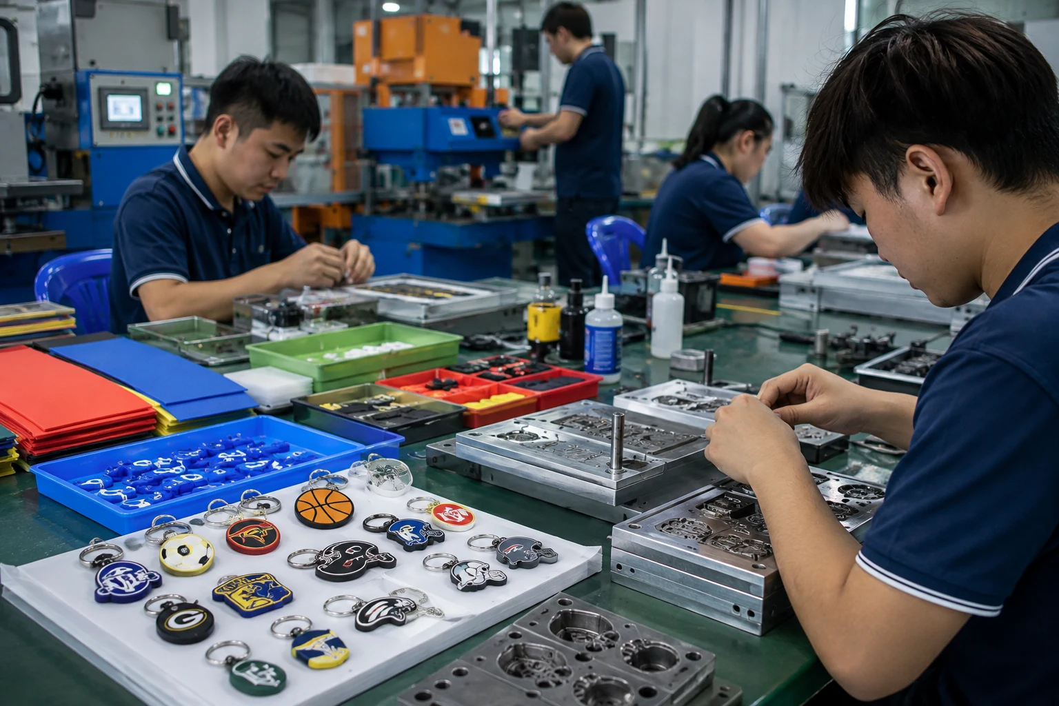 custom sports keychain manufacturing process