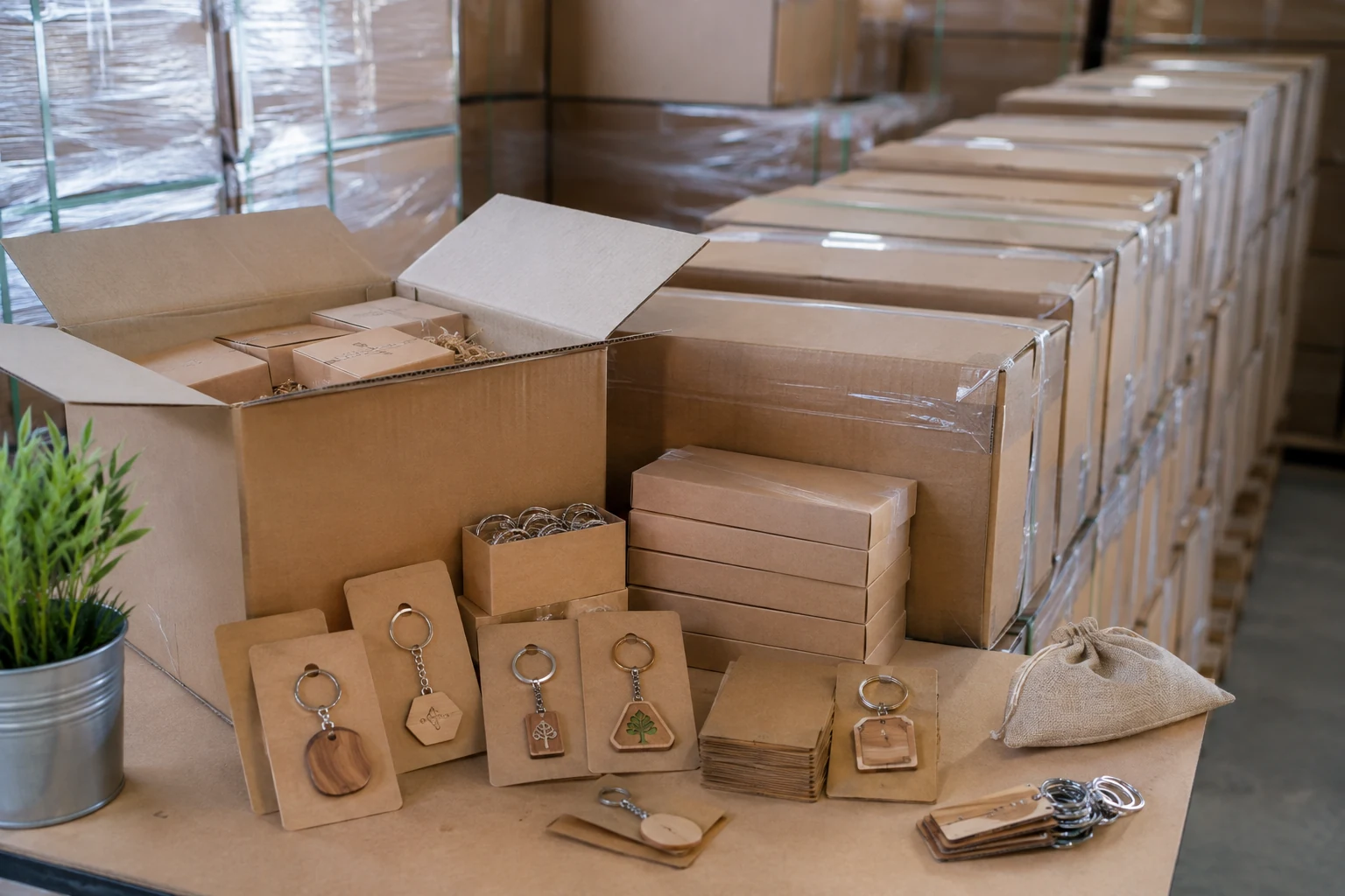 eco-friendly keychain export packaging