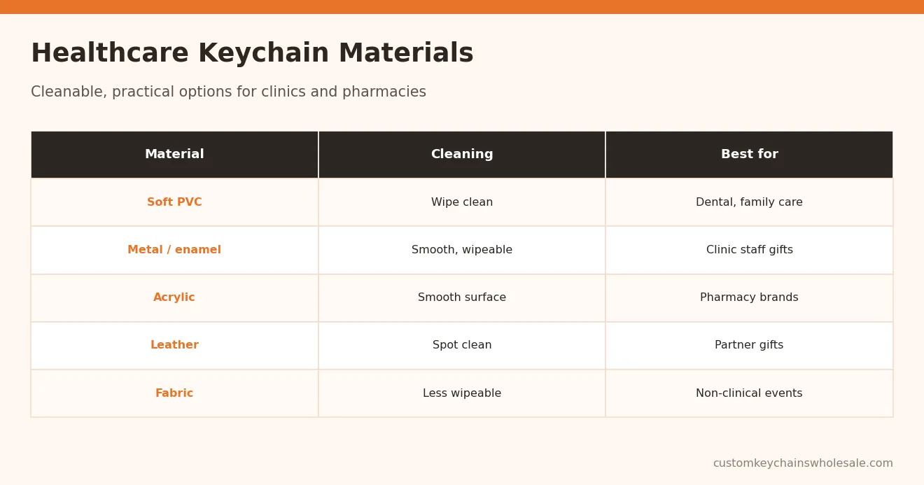 Healthcare Keychain Materials