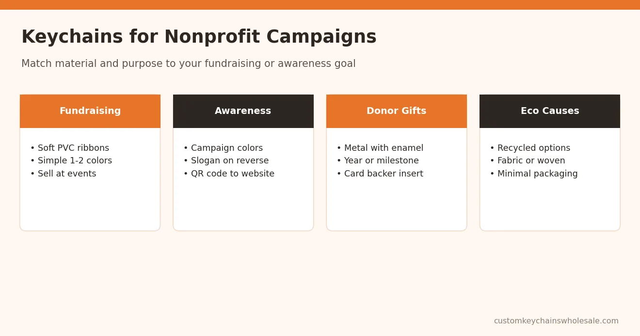Keychains for Nonprofit Campaigns