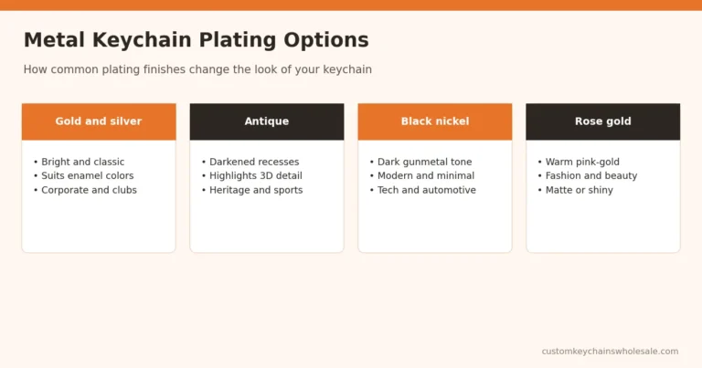 Metal Keychain Plating Options